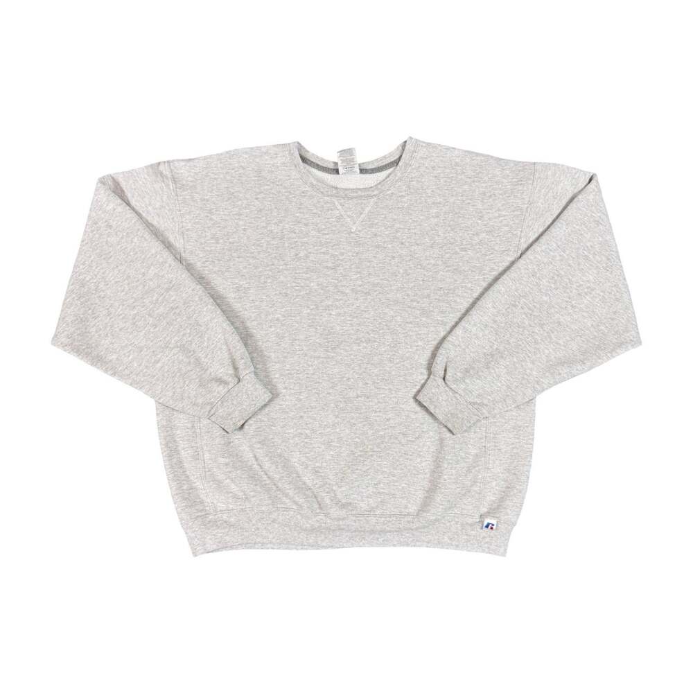 Vintage Russell Athletic Blank Gray Crewneck Pullover Sweatshirt Logo Size XL